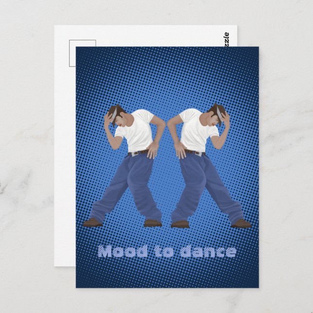 Mood to dance postcard (Front/Back)