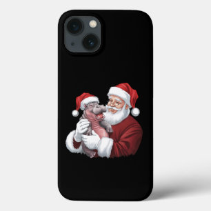 Moodeng Christmas Funny Vintage Santa Claus iPhone 13 Case