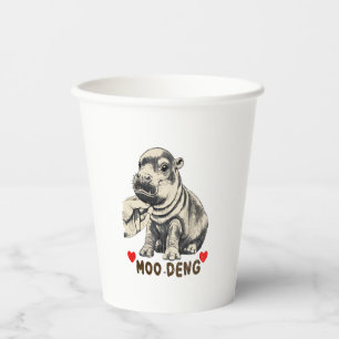 MooDeng Vintage T-Shirt Paper Cups