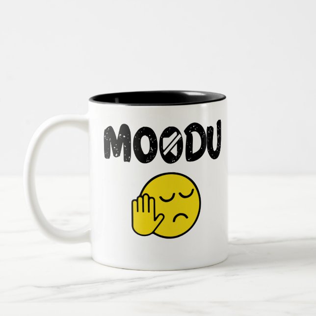 Moodu Tamil Shutup funny quote Two-Tone Coffee Mug (Left)