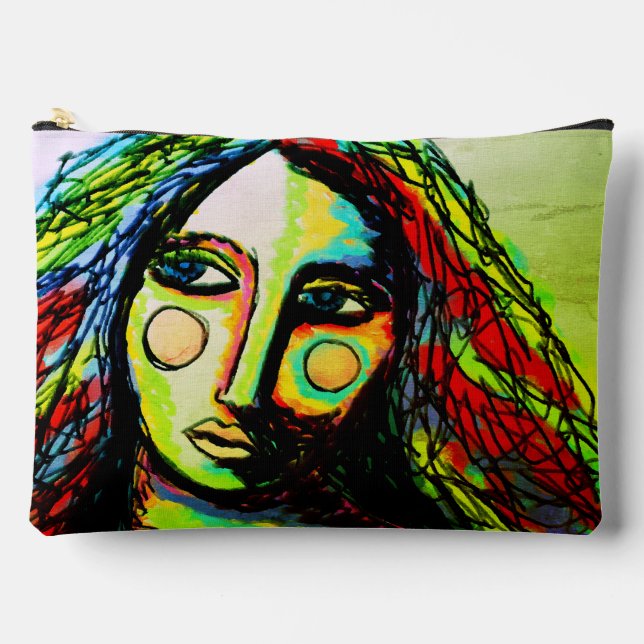 Moody Abstract Digital Painting Accessory Pouch (Front)