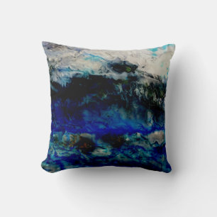 Moody abstract Storm clouds painting Throw Pillow