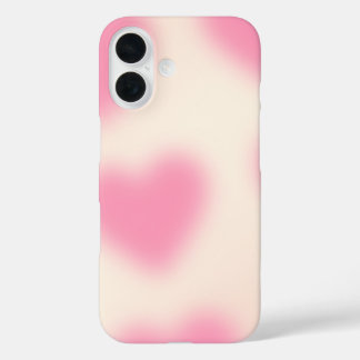 Moody Aesthetic Pink Heart iPhone 16 Case
