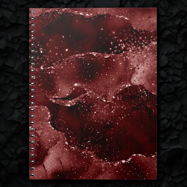 Moody Agate | Henna Blood Red Garnet Jewel Tone Notebook (Creator Uploaded)