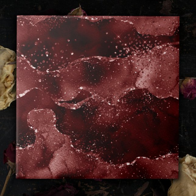 Moody Agate | Henna Blood Red Garnet Jewel Tone Tile (Creator Uploaded)