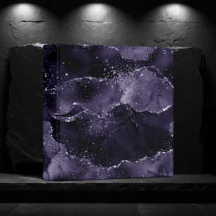 Moody Agate   Midnight Indigo Deep Purple Branding Binder