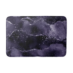Moody Agate   Midnight Indigo Deep Purple Glam Bath Mat