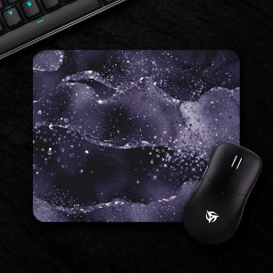 Moody Agate Midnight Indigo Deep Purple Glam Mouse Pad