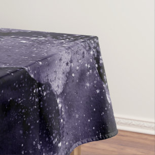 Moody Agate   Midnight Indigo Deep Purple Glam Tablecloth