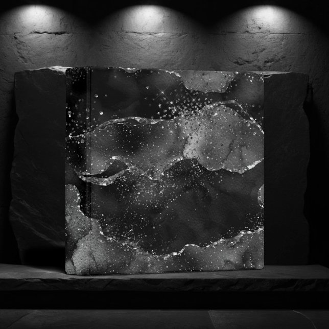 Moody Agate | Onyx Black Silver Vampy Goth Glitter Binder (Creator Uploaded)