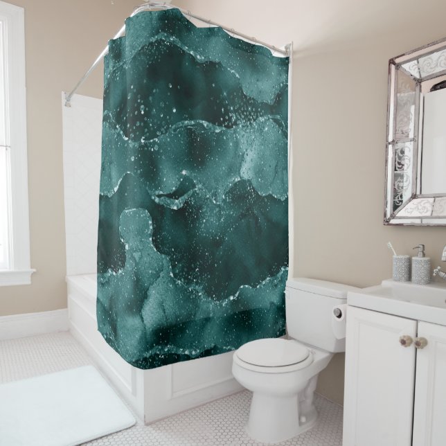 Moody Agate | Teal Green Malachite Rich Jewel Tone (In Situ)