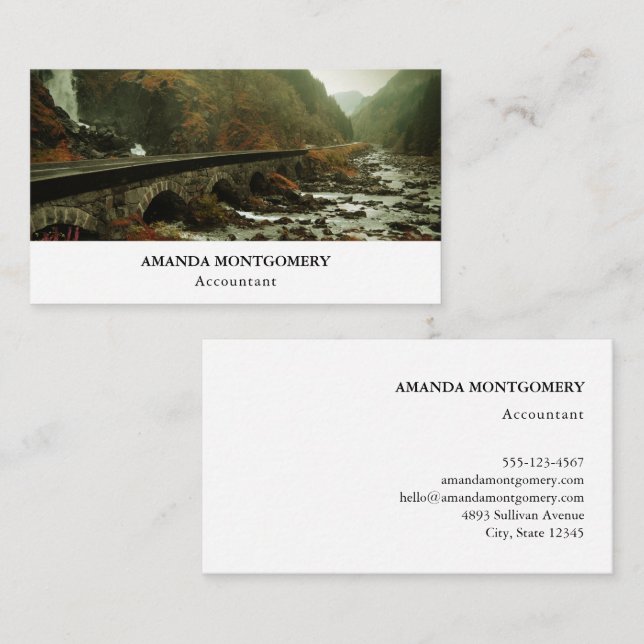 Moody and Beautiful Nature Landscape Business Card (Front/Back)