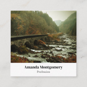 Moody and Beautiful Nature Landscape Square Business Card
