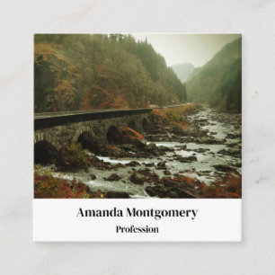 Moody and Beautiful Nature Landscape Square Business Card