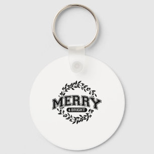 Moody And Uptight Merry And Xmas Bright Matching C Keychain