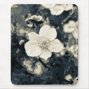 Moody Anemone Flower Botanical Art Mouse Pad