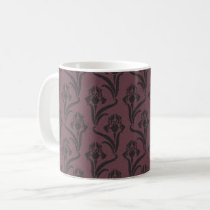 Moody Art Nouveau Irises Café Mug