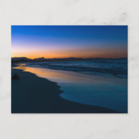 Moody atmospheric seascape Byron Bay beach at dusk