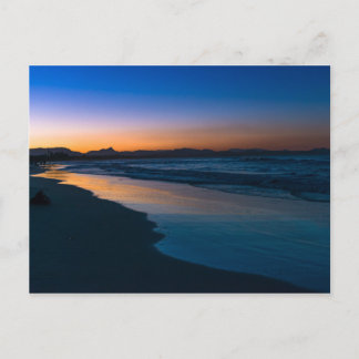 Moody atmospheric seascape Byron Bay beach at dusk Postcard