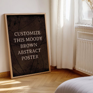 Moody Background Custom Sign Rich Brown Abstract