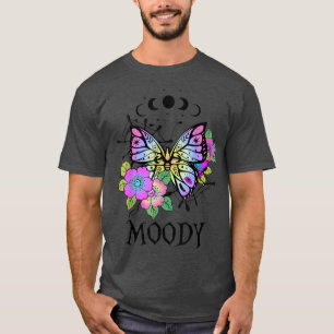Moody Beautiful Butterfly Spooky Flower Magical Ha T-Shirt