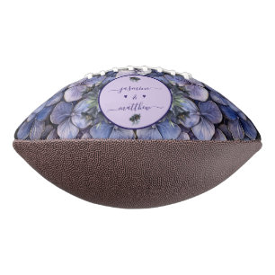 Moody Black Floral Classic Couple Names Wedding Football