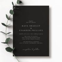Moody Black | Timeless Elegant Classic Wedding