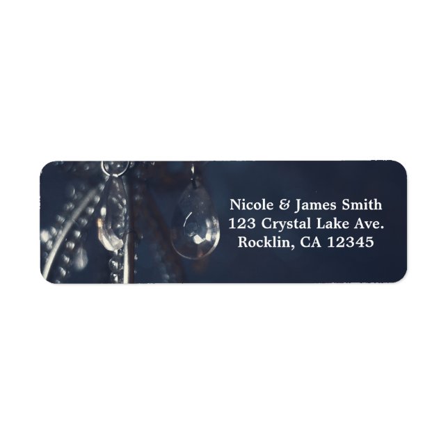 Moody Blue Crystal Elegant Mariage romantique Invi (Devant)