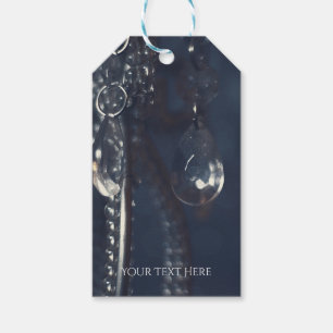 Moody Blue Crystal Elegant Romantic Chic Wedding Gift Tags