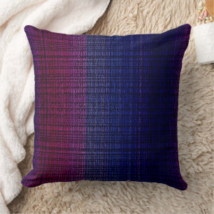 Moody blue gradient pattern throw pillow