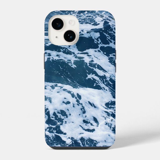 Moody Blue Ocean Waves iPhone Case (Back)