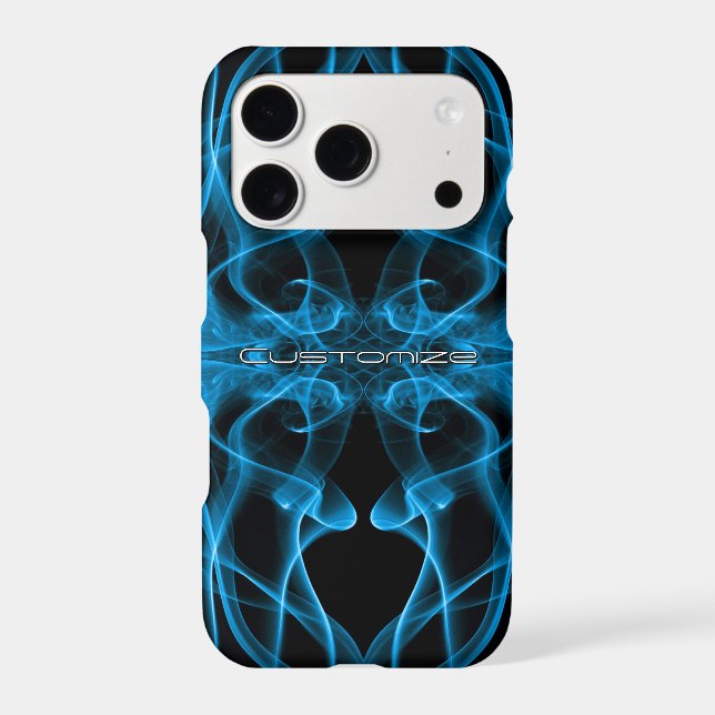 Moody Blue Smoke Custom Abstract Art (Back)