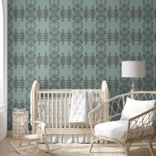 Moody Blues Vintage Design Wallpaper