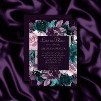 Moody Boho | Dark Eggplant Purple Floral Shower