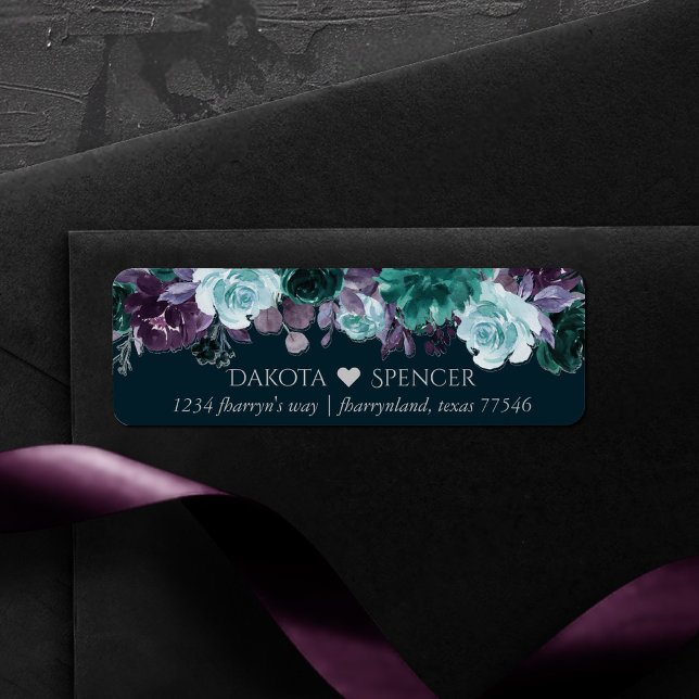 Moody Boho | Deep Teal and Purple Garland Address (Creator Uploaded)