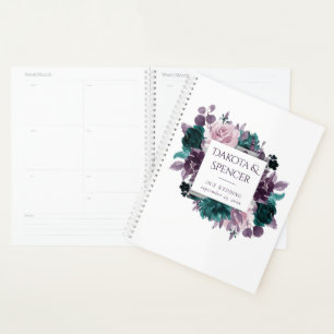 Moody Boho Eggplant Purple and Mauve Rose Custom Planner