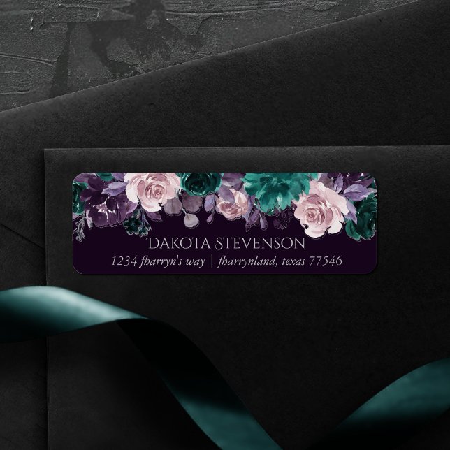 Moody Boho | Eggplant Purple Frame Wedding Address (Creator Uploaded)