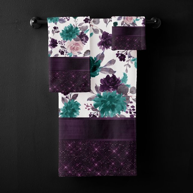 Moody Boho | Eggplant violet et Turquoise Rose Shi (Créateur téléchargé)