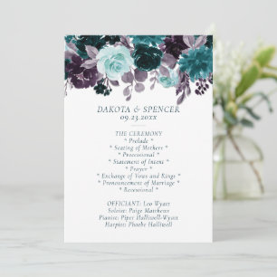 Moody Boho   Teal Turquoise and Purple Garland Program