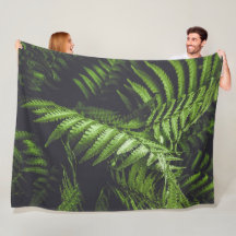 Moody Botanical Dark Green Fern Leaves Cozy
