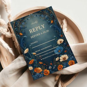 Moody Botanical Ornamental RSVP Card