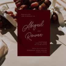 Moody Burgundy Dusty Rose Minimal Wedding