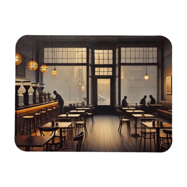 Moody Cafe in San Francisco Mug Postcard Magnet (Horizontal)