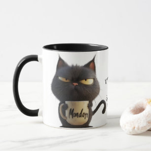 Moody Cat Coffee Mug - Purrfect for Grumpy Sips