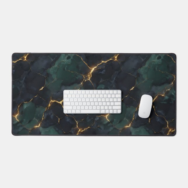 Moody Celestial — Dark Academia & Kintsugi Suite Desk Mat (Keyboard & Mouse)
