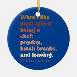 Moody chef Boho vintage funny Ceramic Ornament
