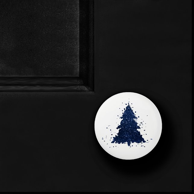 Moody Christmas Tree | Classy Dark Navy Blue Ceramic Knob (Creator Uploaded)
