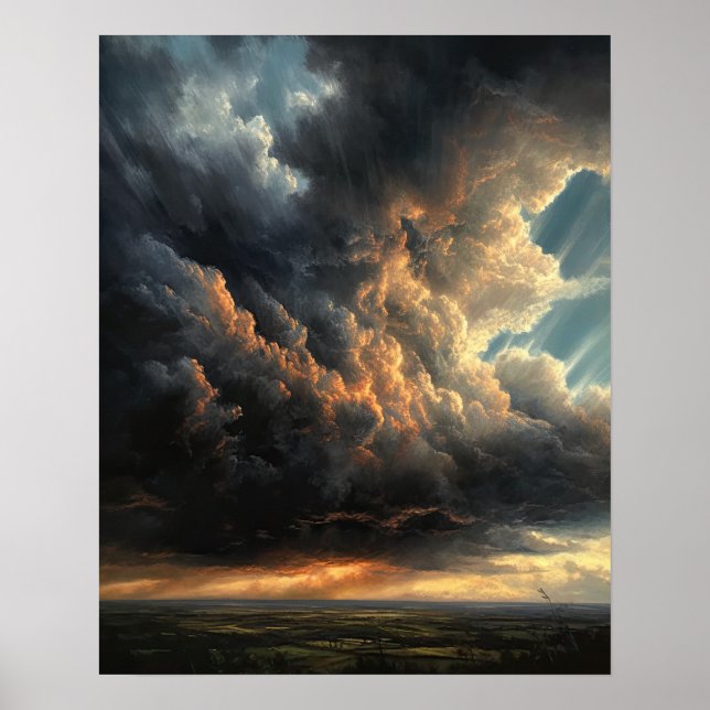 Moody Clouds Art Print Poster (Front)