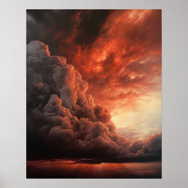 Moody Clouds Art Print Poster (Front)