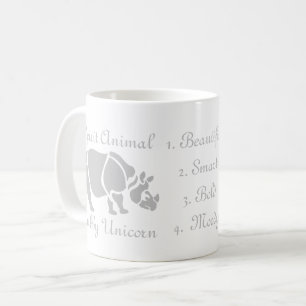Moody Cubby Unicorn Rhino Spirit Animal Coffee Mug